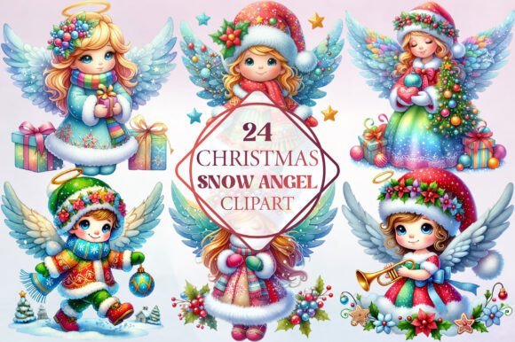 Christmas Snow Angel Clipart: Freebies Review