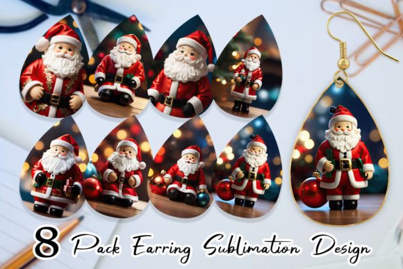 Earring Santa Doll Christmas Illustrations Review