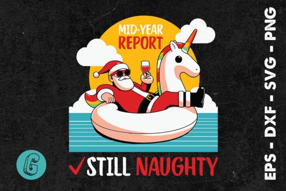 Funny Mid Year Report Christmas SVG Illustrations