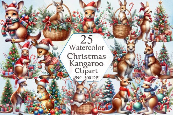 Kangaroo Christmas Clipart Bundle: Illustrations Review