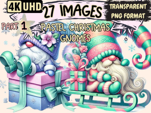 Pastel Christmas Gnomes Clipart P1: A Crafter’s Review