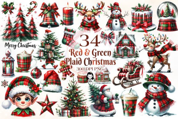 Red Green Plaid Christmas Clipart: A Designer’s Review