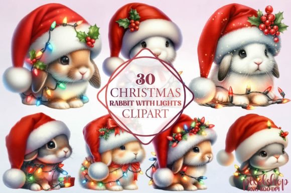 Review: Christmas Rabbit with Lights Clipart