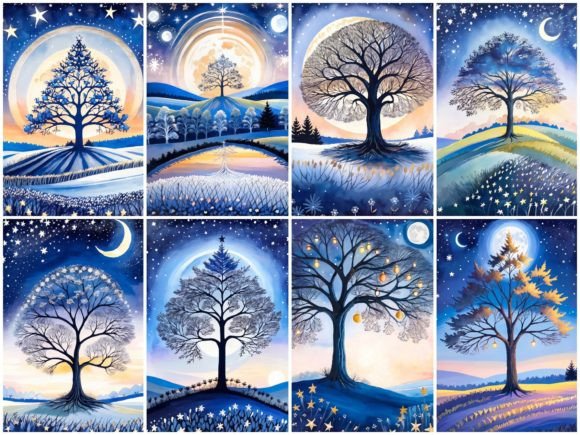 Reviewing 34 Images Christmas Shubie Tree Painting Illustrations