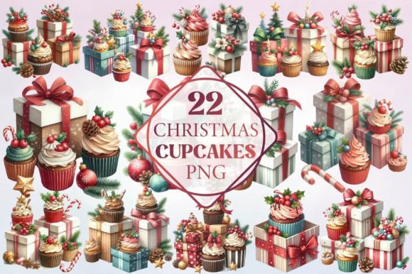 Reviewing Christmas Cupcake Clipart Freebies
