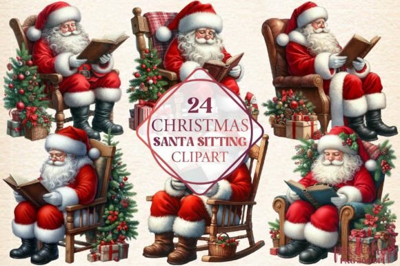 Reviewing Santa Sitting Illustrations for Branding