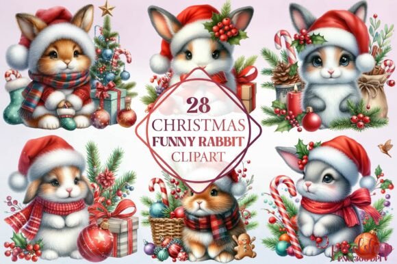 Reviewing the Christmas Funny Rabbit Clipart for Stitching