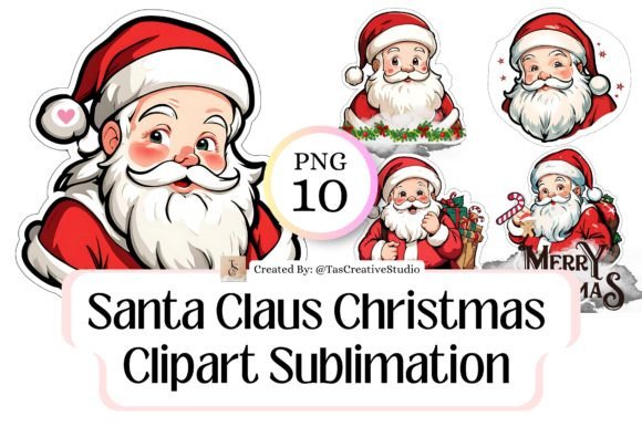 Santa Claus Christmas Sublimation: Festive Illustrations
