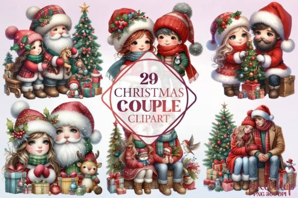 Watercolor Christmas Couple Clipart: Brand Review