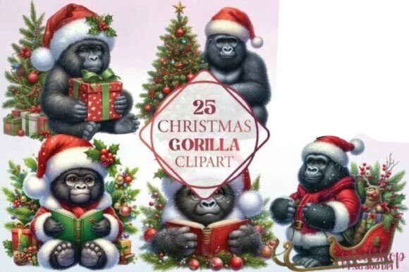 Watercolor Christmas Gorilla Clipart: A Seller’s Guide