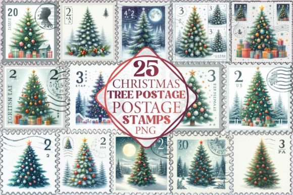 Watercolor Christmas Tree Stamps: Illustrations Review