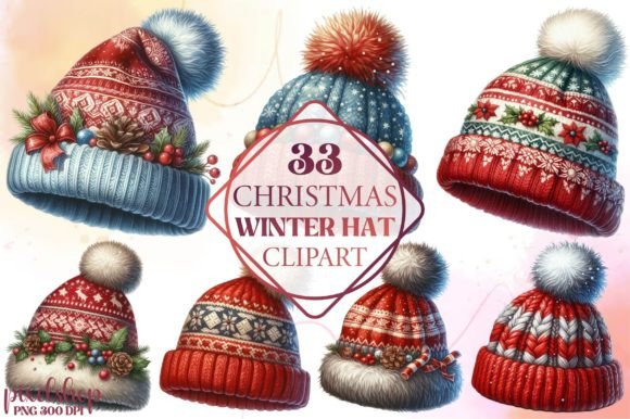 Watercolor Christmas Winter Hat Clipart Freebies Review